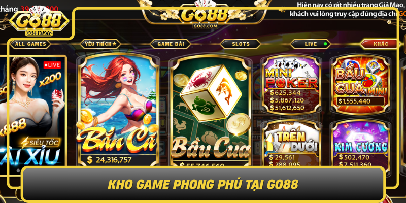 Kho Game Phong Phu Tai Go88